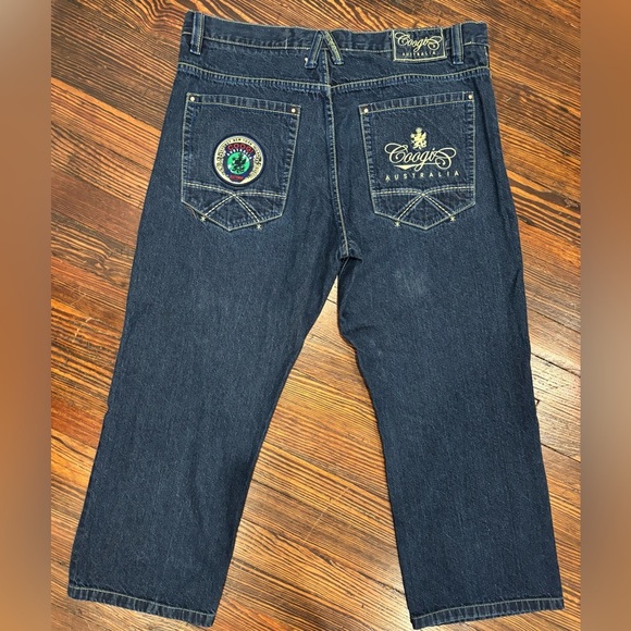 Coogi Australia Vintage Mens Rare. Blue Jeans W38 L34 Embroidered Logo Patch 90s - Picture 1 of 9